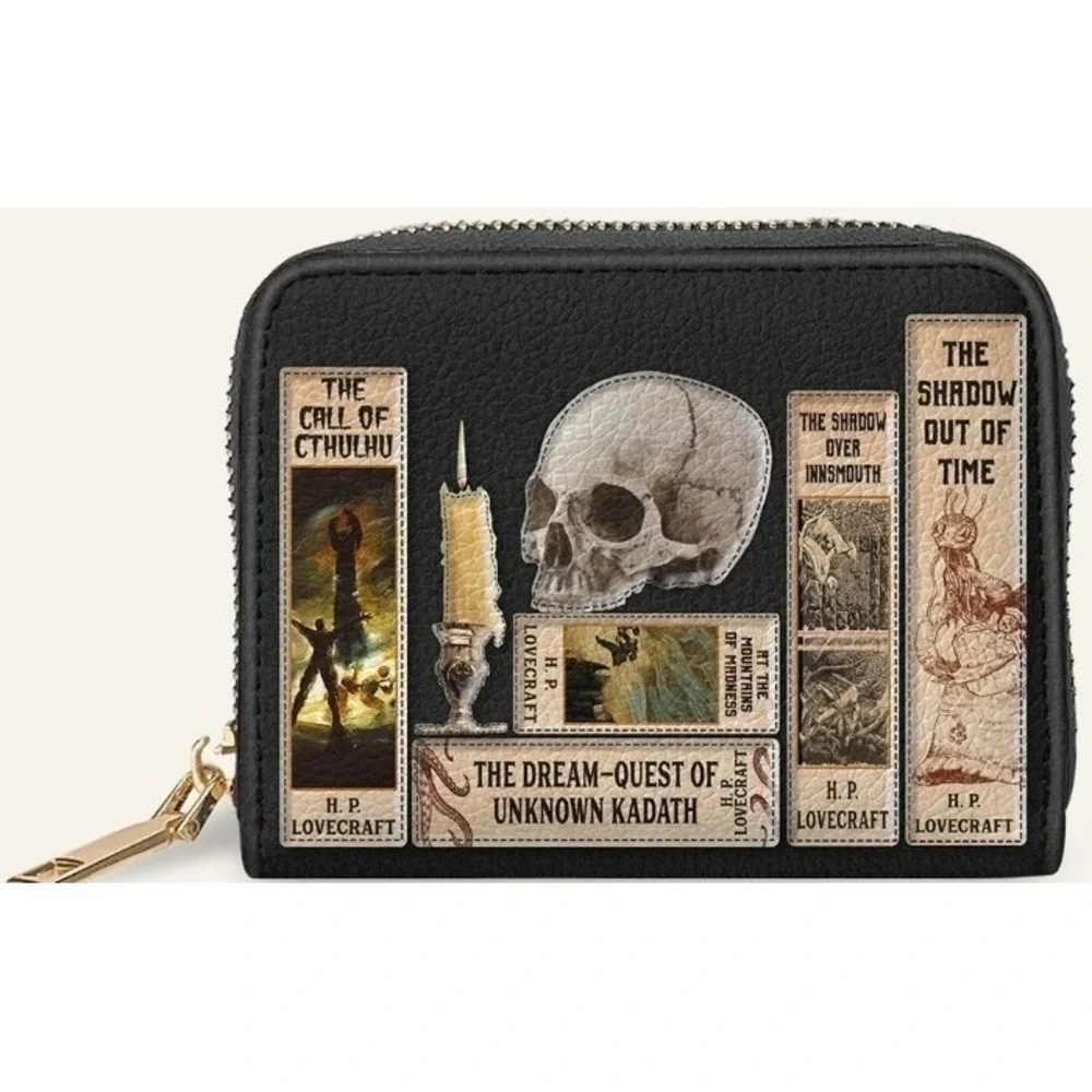 Lovecraftian‎ Black Mini WalletGoth Horror Emo Halloween New Literature